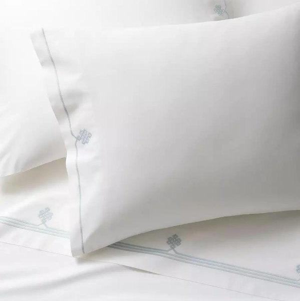 Serena & Lily Soho Sateen Sheet Set in Sky