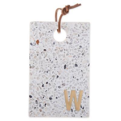 Artisanal Kitchen Supply® Terrazzo Monogram Letter "W" Cheese Board