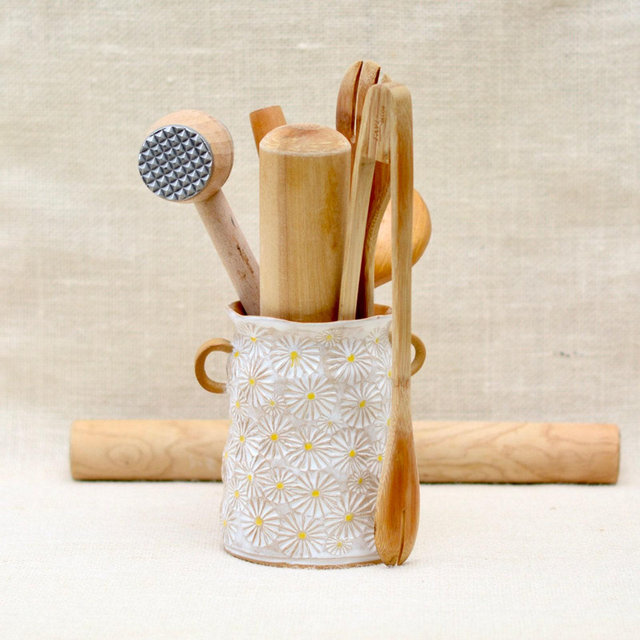 Daisy Kitchen Utensil Holder, Handmade...