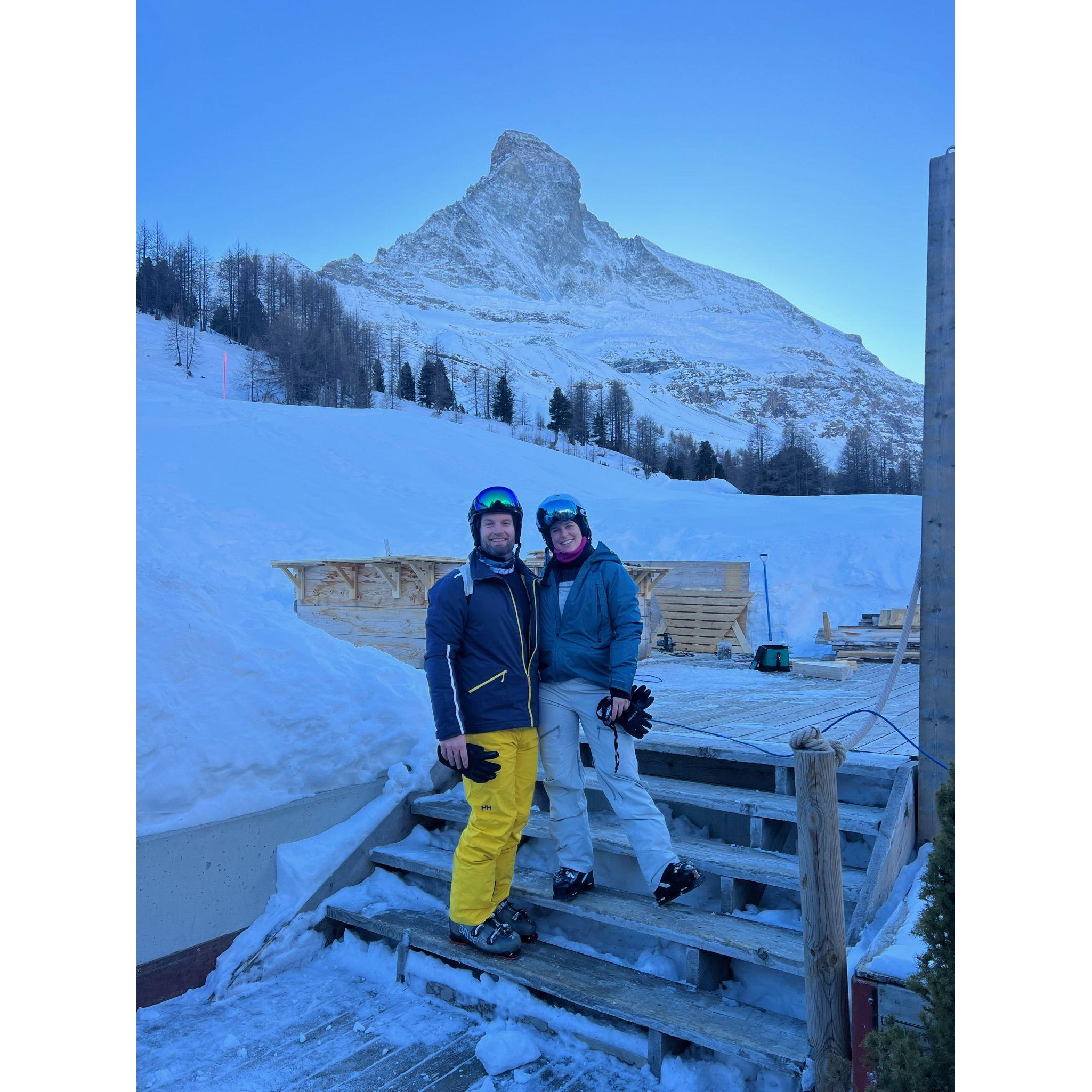 Skiing in Zermatt, Switzerland, Jan '23