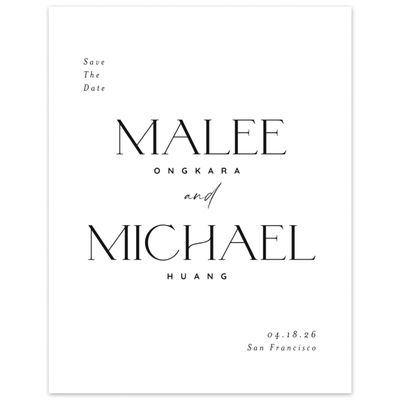 White Wedding Digital Save the Date - Buenos Classic