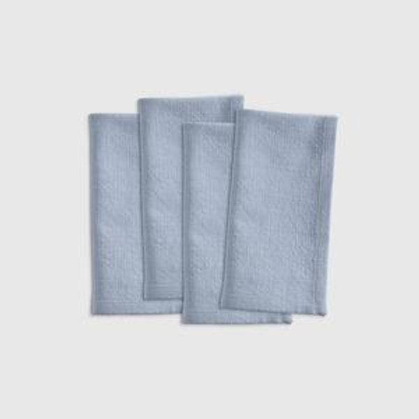Organic Cotton Napkins (Set of 8) in Light Blue