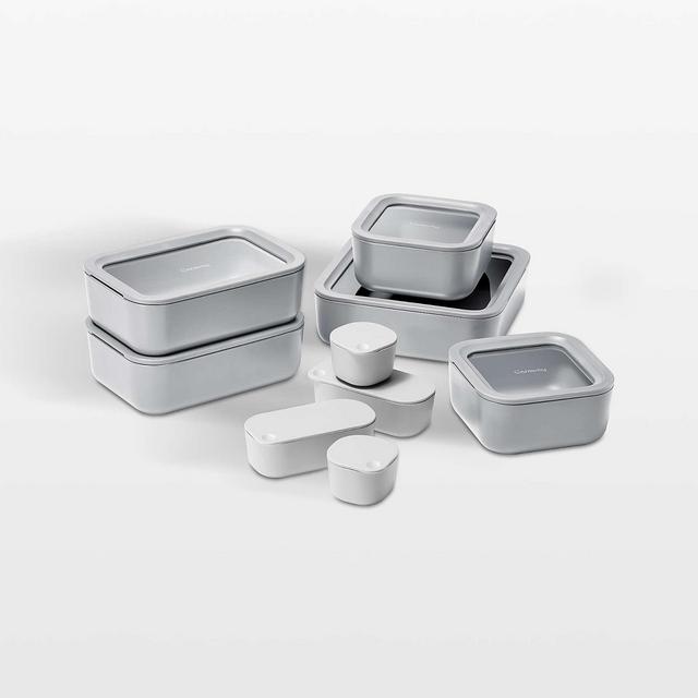 Caraway Gray 14-piece Glass Food Storage Set