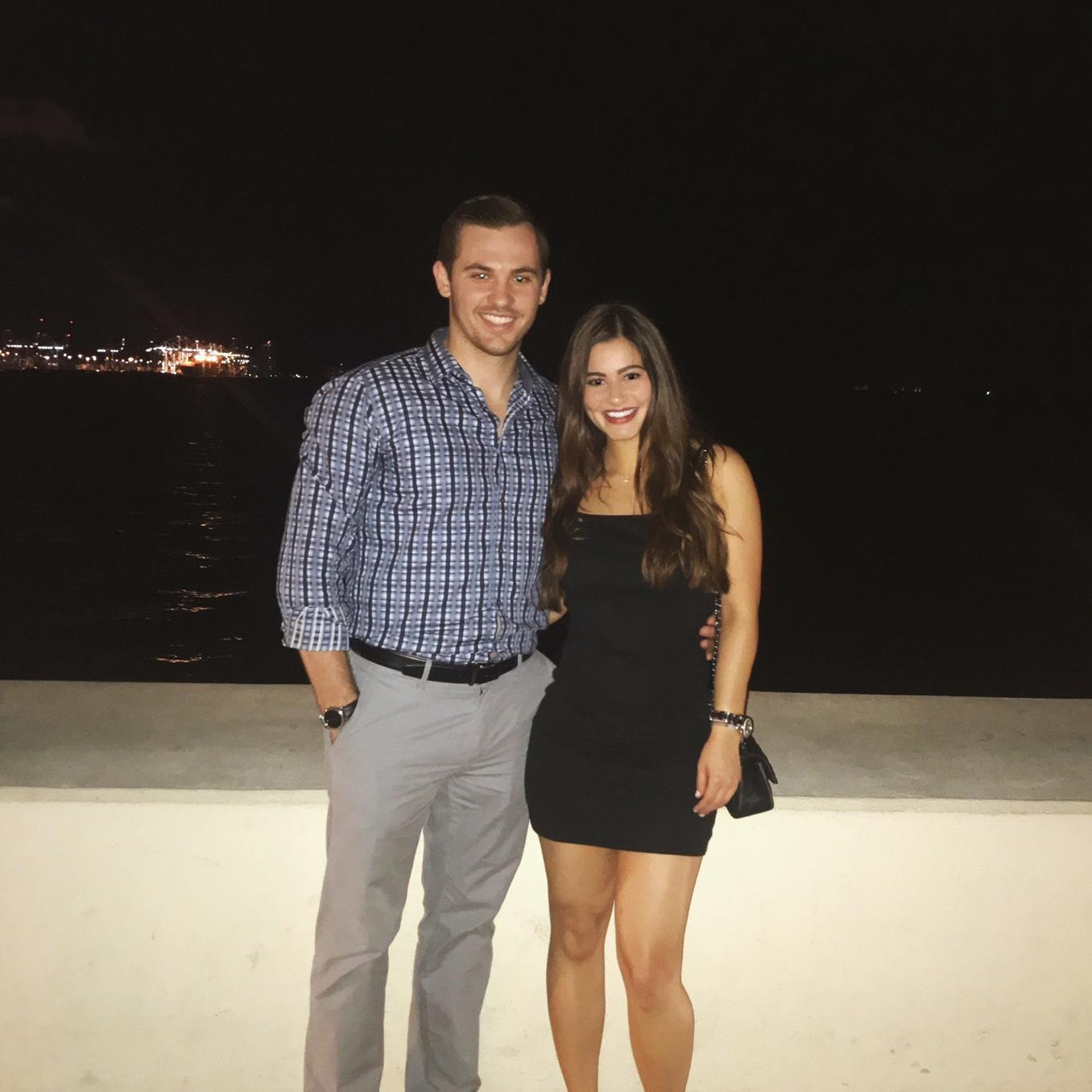 Our first photo together at our second date at Crazy About You in Brickell!
