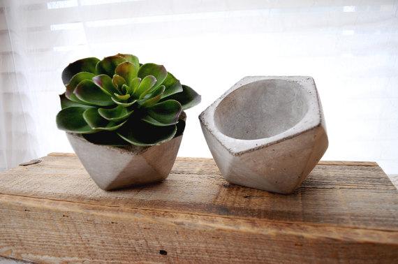 Geometric Concrete Planter