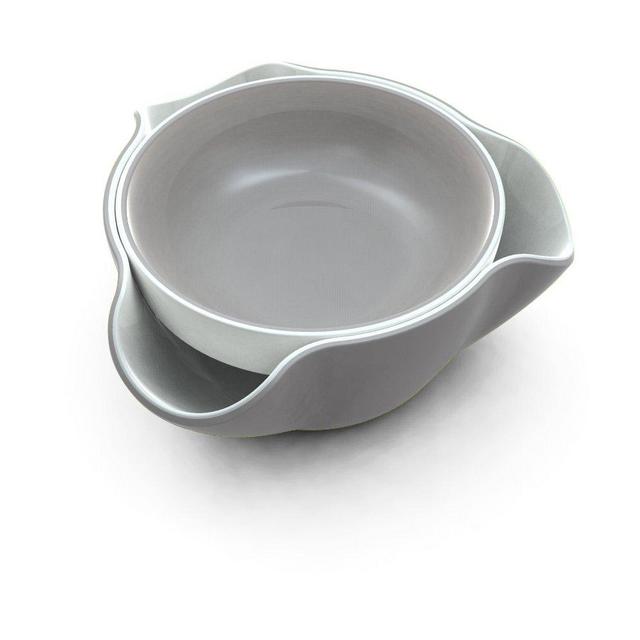 Joseph Joseph DDWGR010GB Double Dish Pistachio Bowl and Snack Serving Bowl, Gray