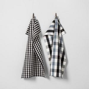 Gingham Kitchen Towel Set of 2 - Black/White - Hearth & Hand™ with Magnolia