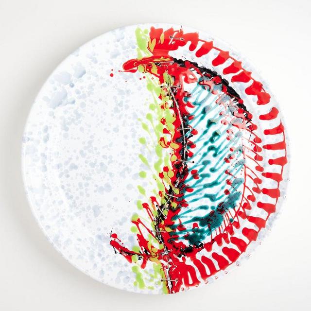 Nicola Fasano Plate in Grey Splatter