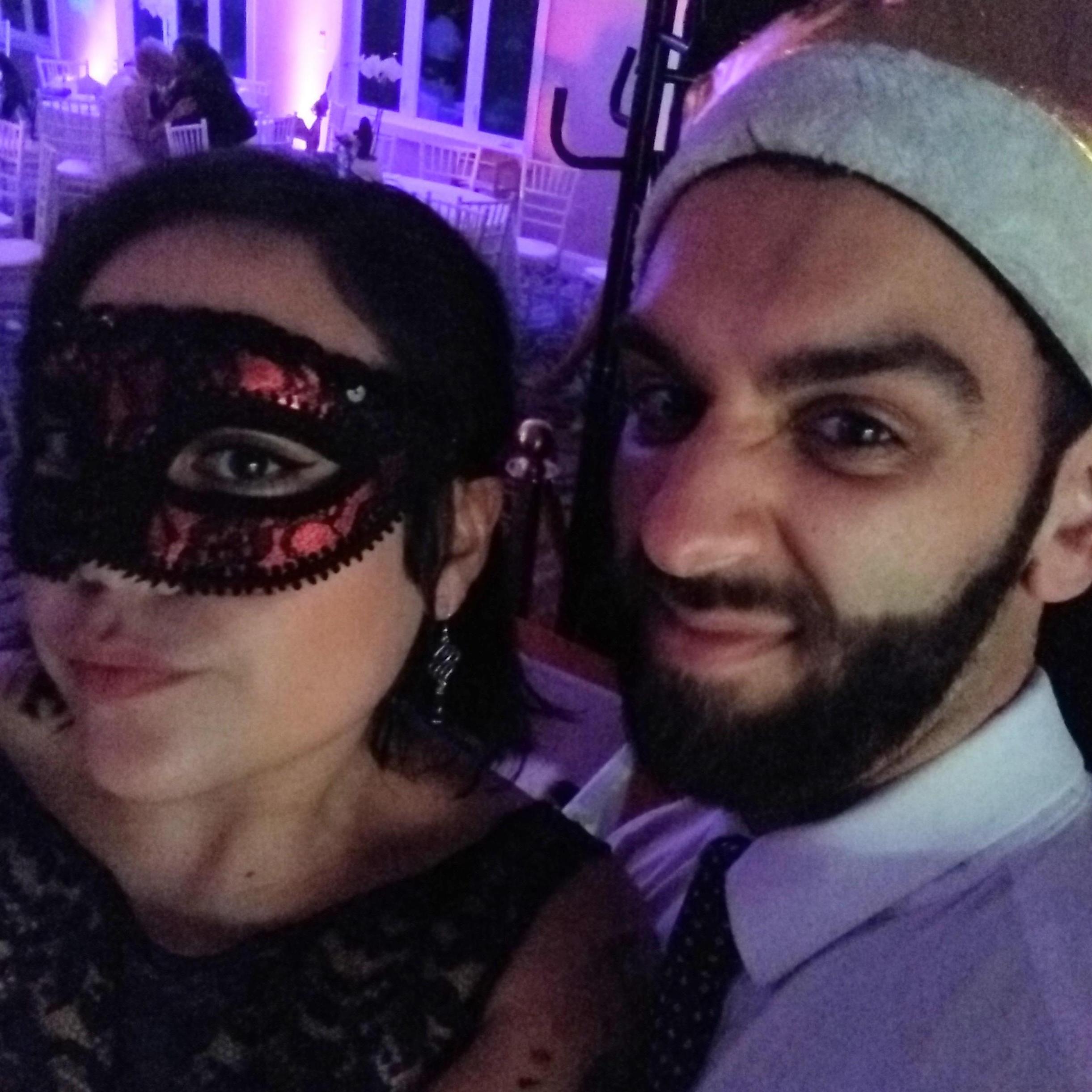 Being fools at Jenny's wedding.