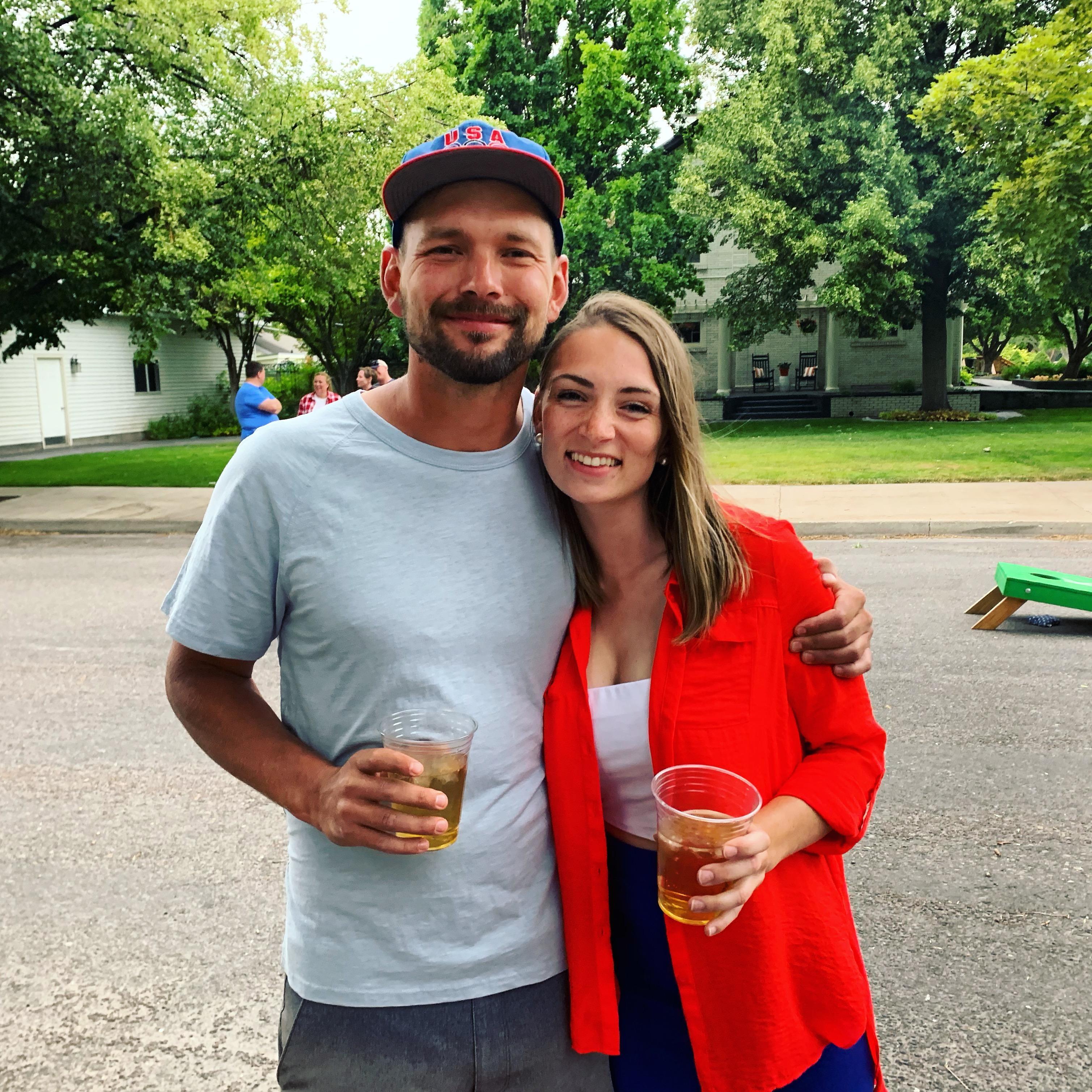 Tommy and Emma celebrating the 4th of July in 2019.