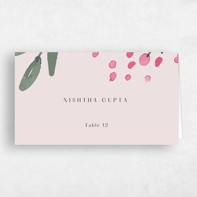 Light Mauve, Purple Wedding Place Card - Colletta