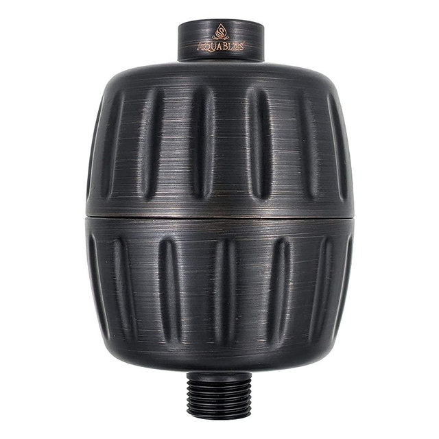 AquaBliss HD HEAVY DUTY High Output Shower Filter – Latest Superior Advanced 30x Filter Media - Universal Multi-Stage Shower Head Filter for Chemicals, Chlorine, Pesticides (SF500) - Oil Rubbed Bronze