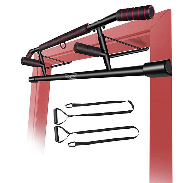Armpow Pull up Bars for Doorway Home Gym Pullup Bar Workout Equipment Chin up Bar with 2 Extra Middle Grips and Shortened Handle Bar