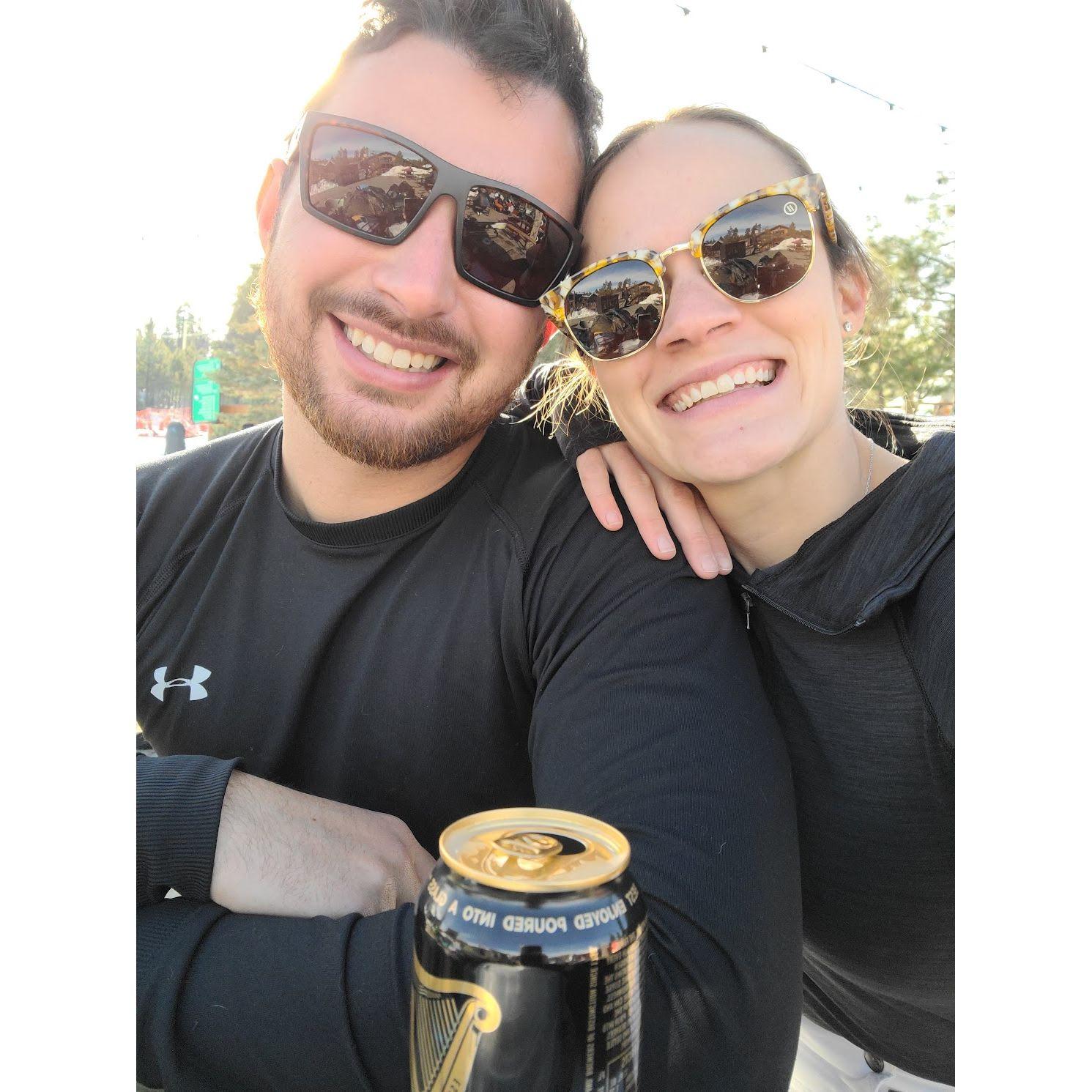 Celebrating 1 year together, Big Bear Mountain. January 2021.