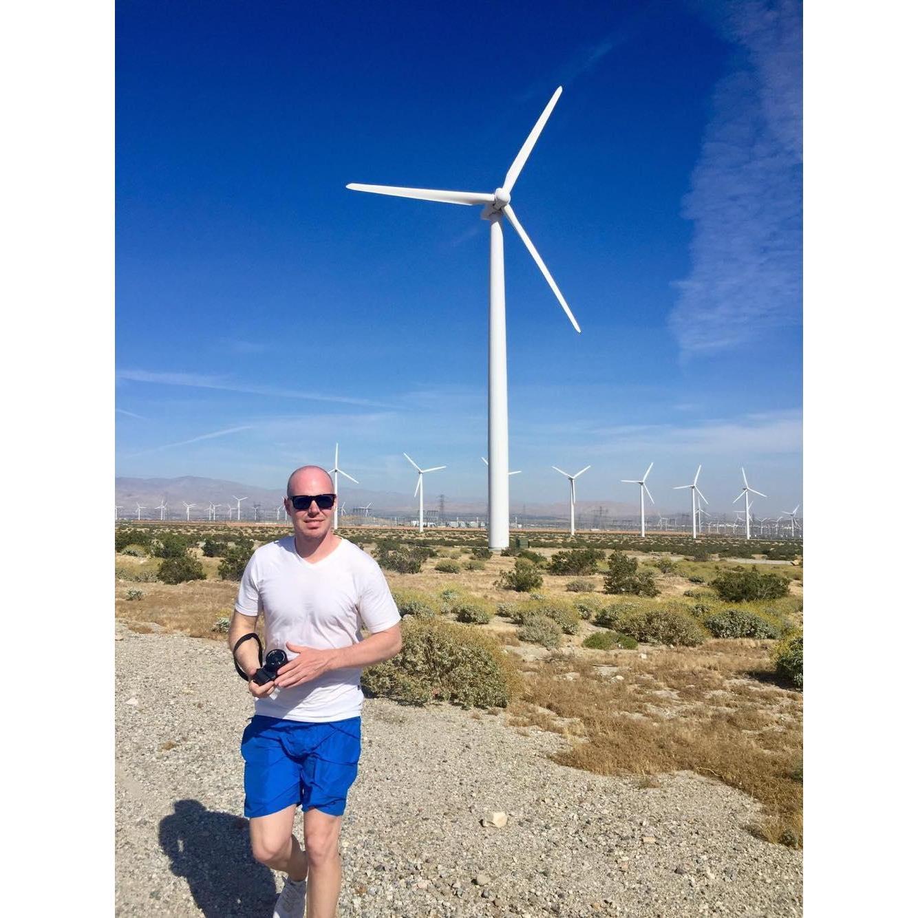 The wind is strong in Desert Hot Springs, California, 2019