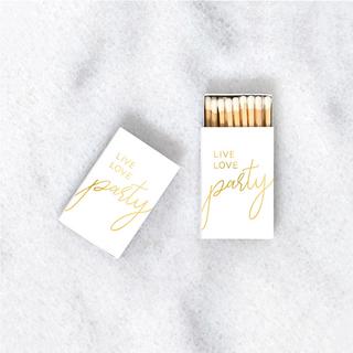 Live, Love, Party Classic Matchbox, Set of 50