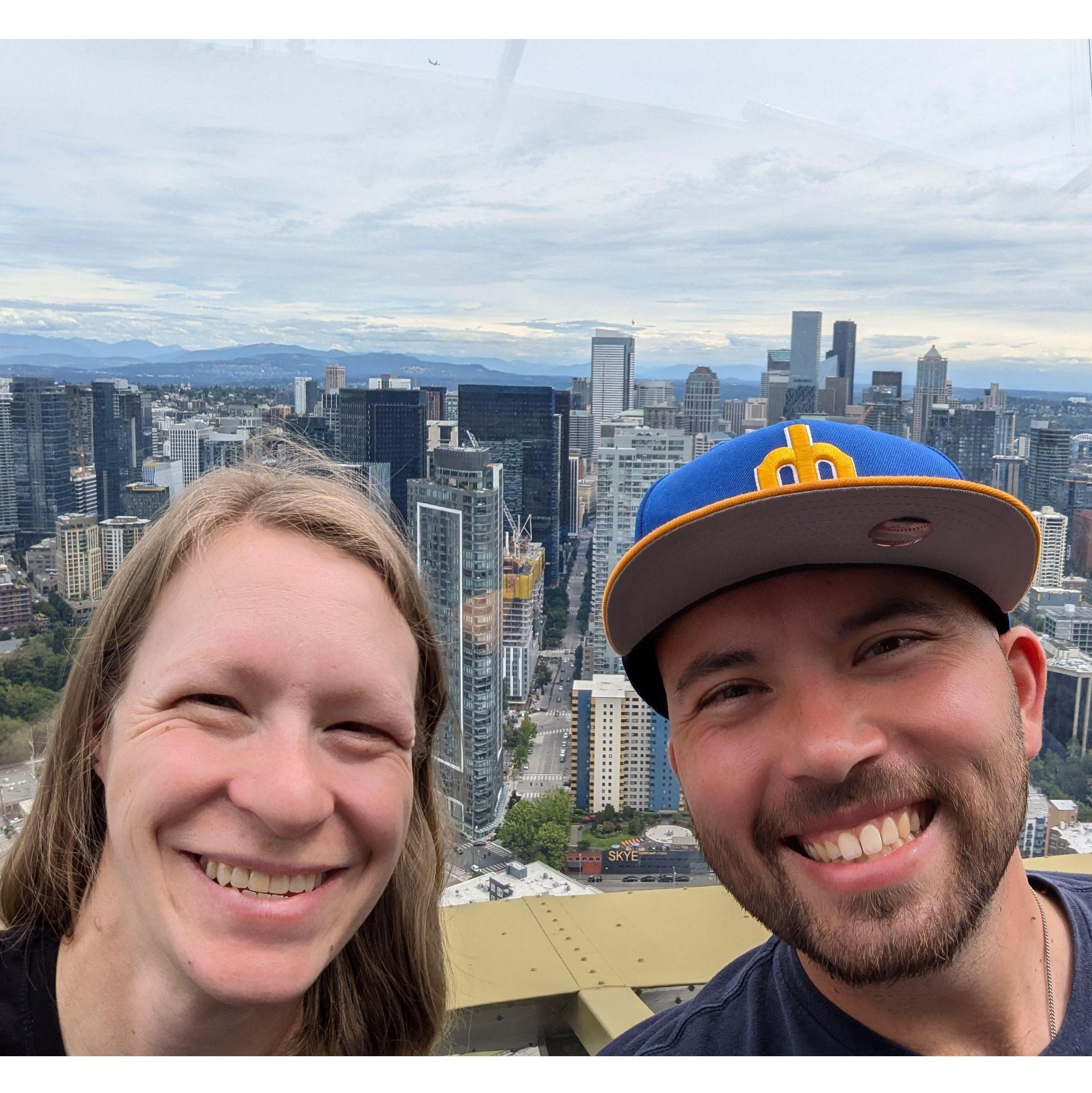 Up the Space Needle in Seattle