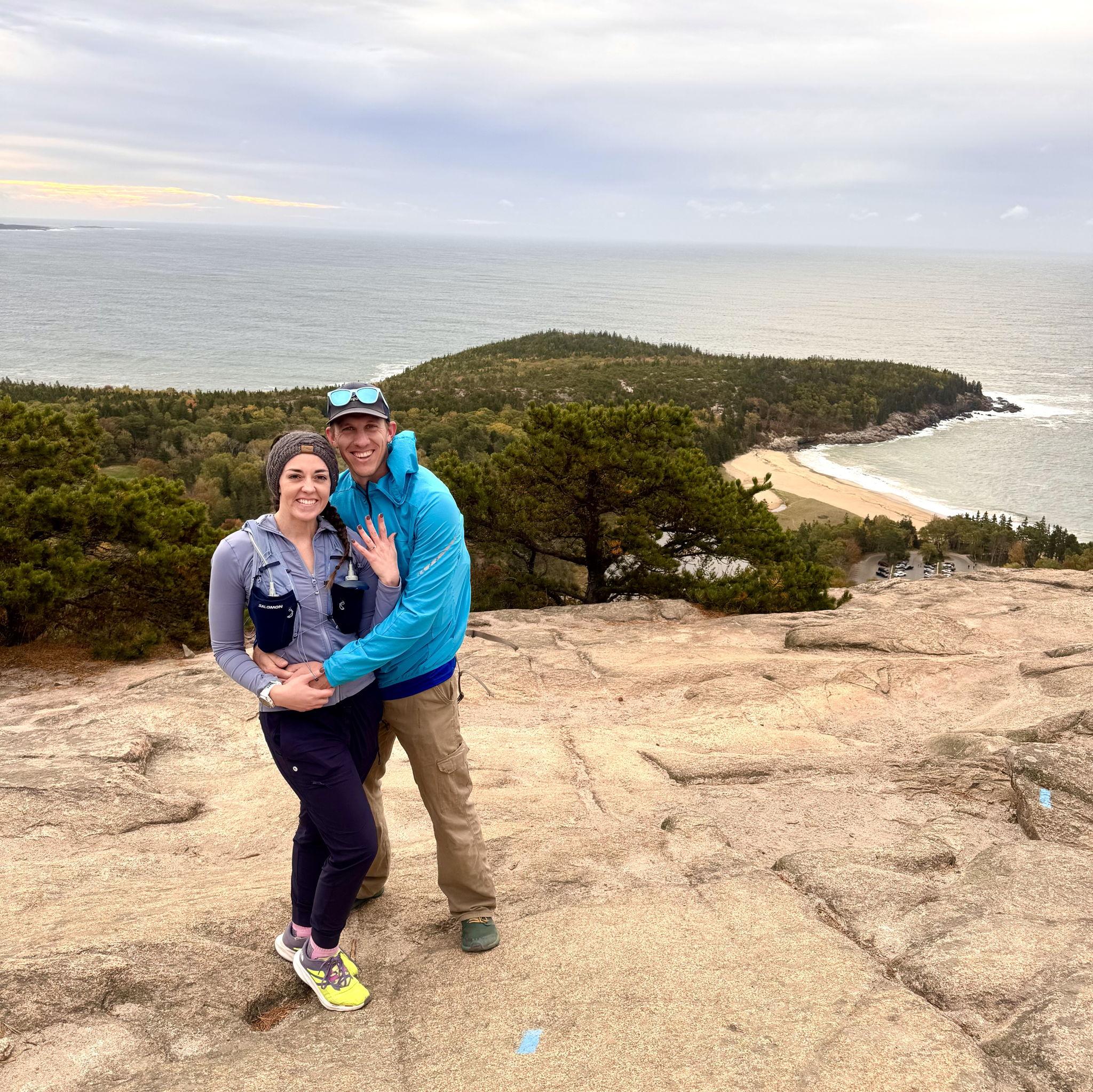 The day Tanner proposed in Acadia National Park!