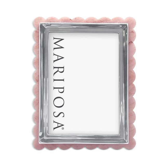 Mariposa Pink Acrylic Scallop Frame, 5" x 7"