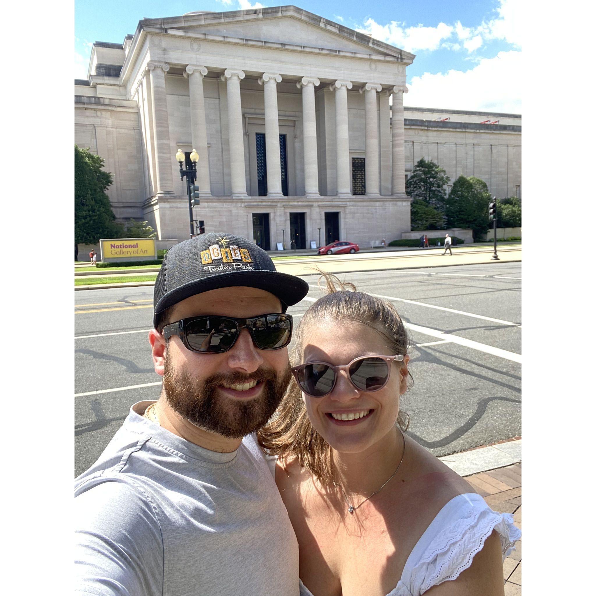 Visiting museums in DC.