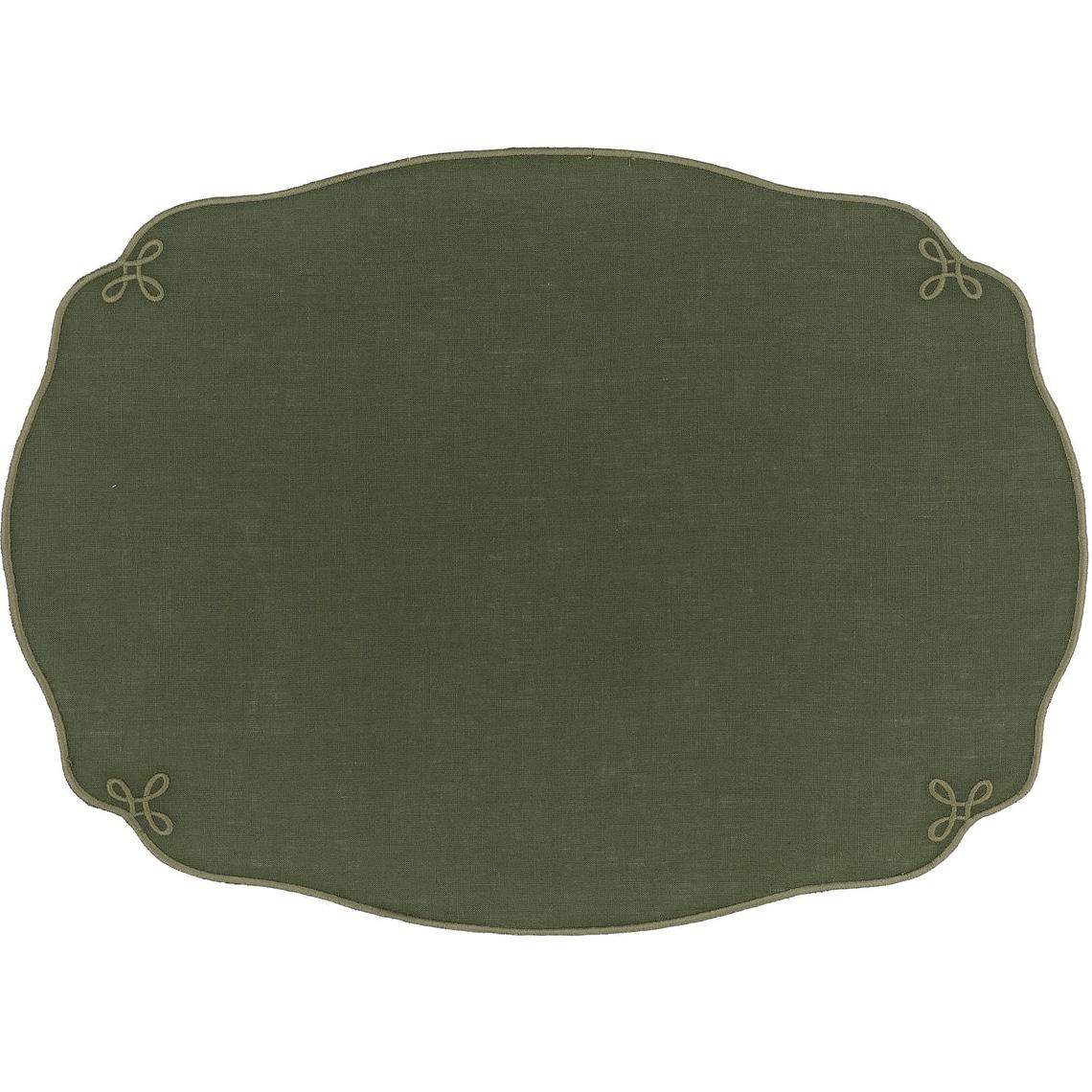 Nancy Linen Placemats, Forest Green (Set of 4)