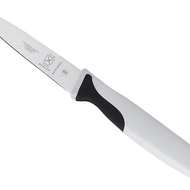 Mercer Culinary White Millennia Handle, 3" Slim Paring Knife
