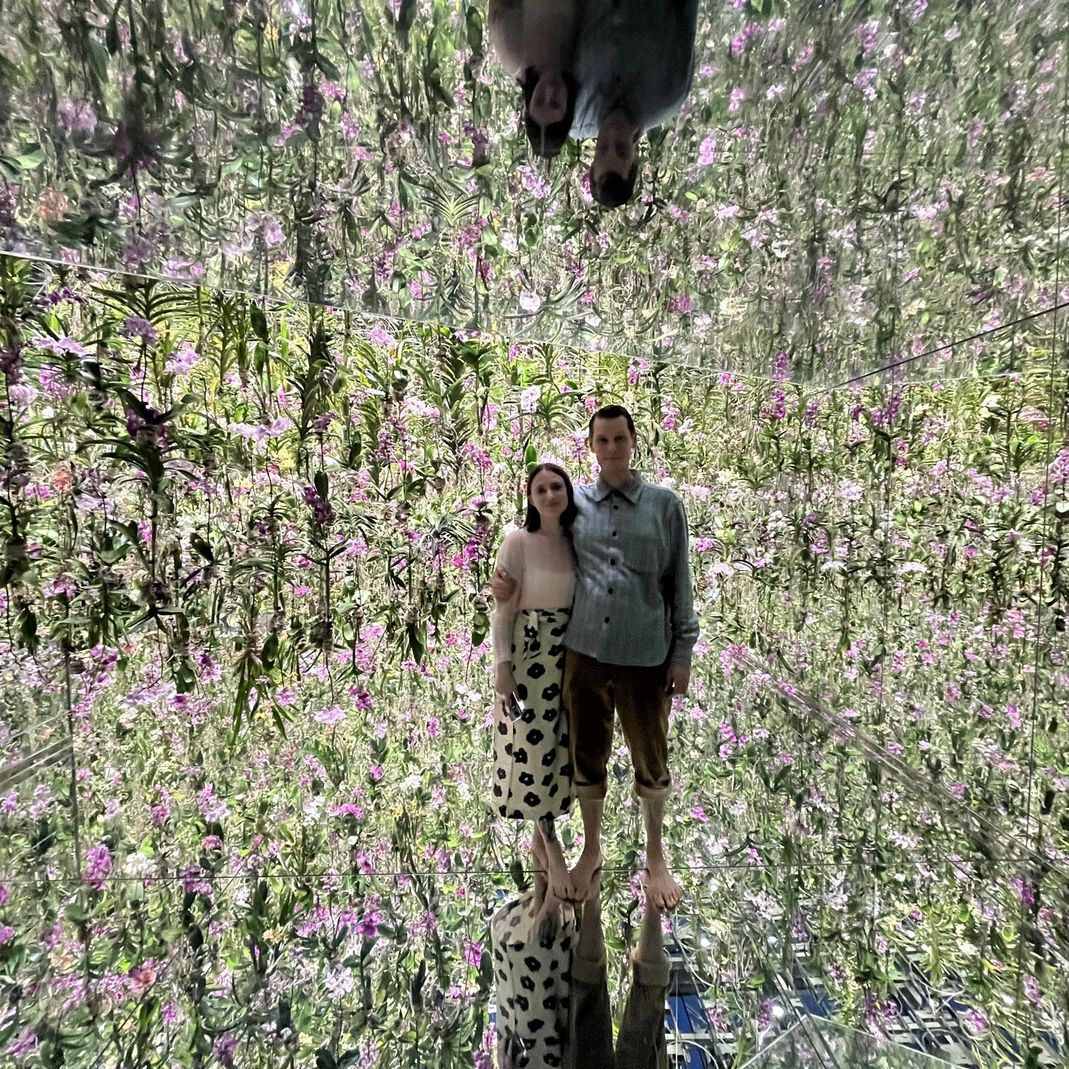 At Teamlab Planets in Tokyo. Those are real orchids!!