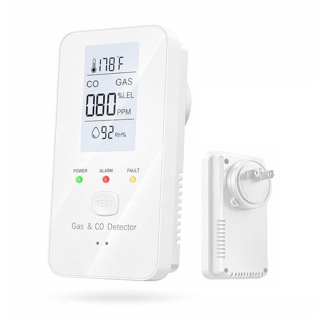 Steadfast Haven 4-in-1 Detector with HD Screen, Home, Kitchen, Apartment, Hotel, Camping RV (White)