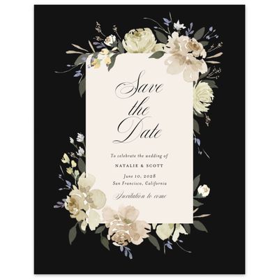 Black Wedding Digital Save the Date - Reagan Portrait