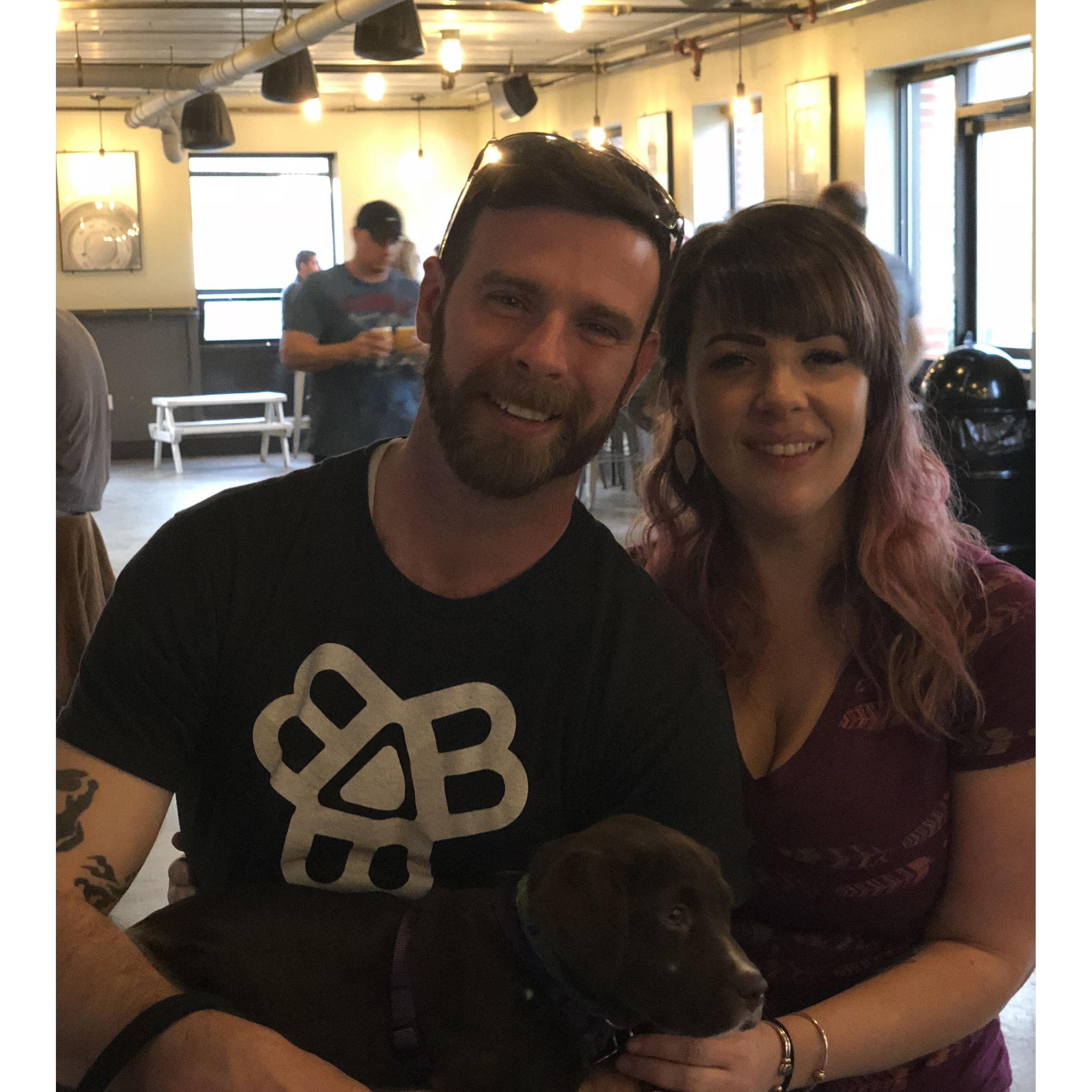Baby Snaps at her first brewery outing