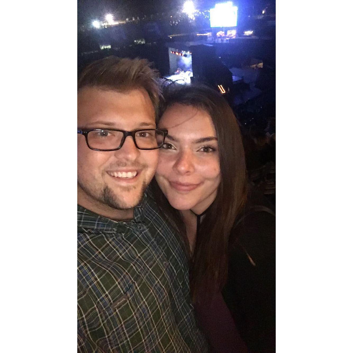 Blake Shelton concert in Colorado Springs the night before Holden's first Cowboys game
