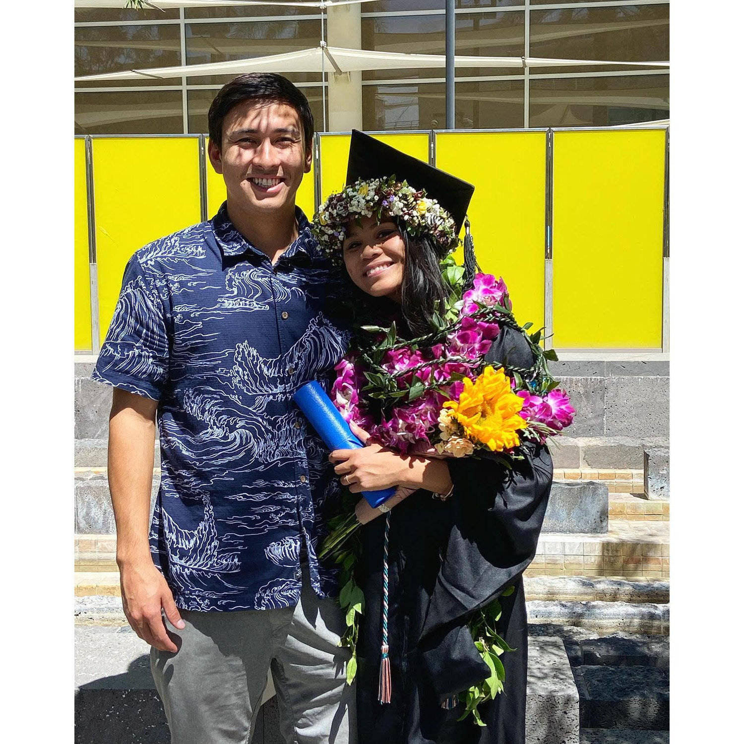 Celebrating each other's accomplishments. Kayela's graduation from her Master's program, Science of Occupational Therapy in 2022