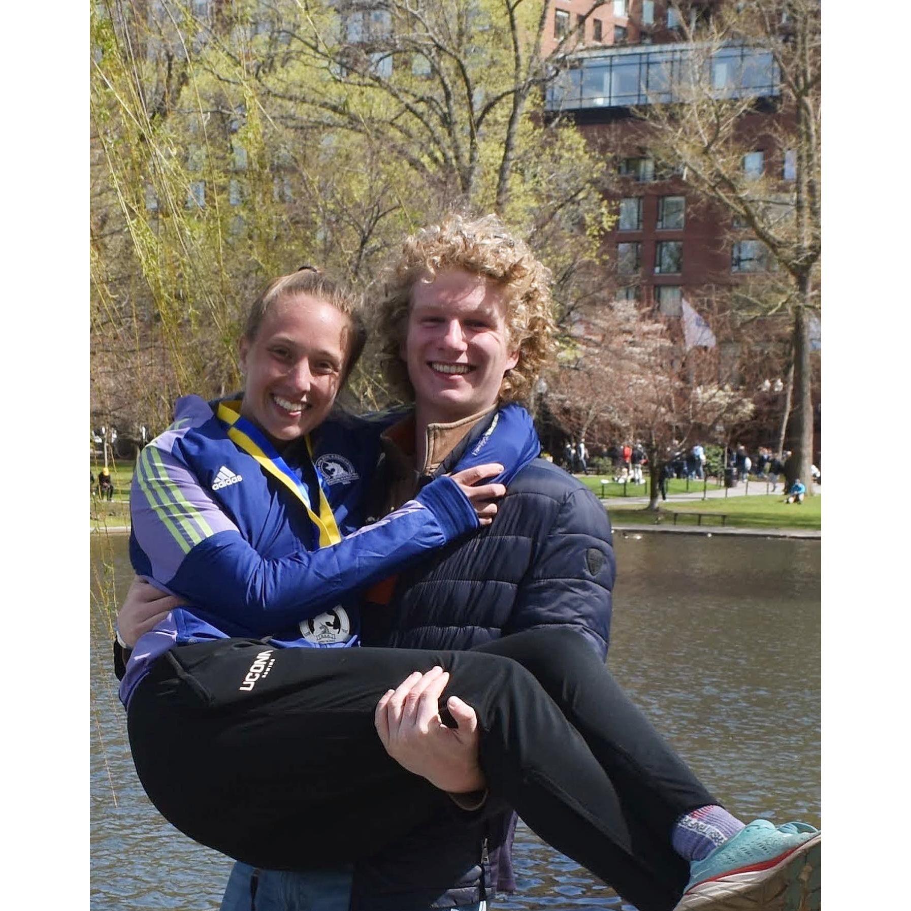 El runs (and PR's) her first Boston Marathon!