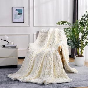 Chunky Knit Blanket Throw: 72''x84''