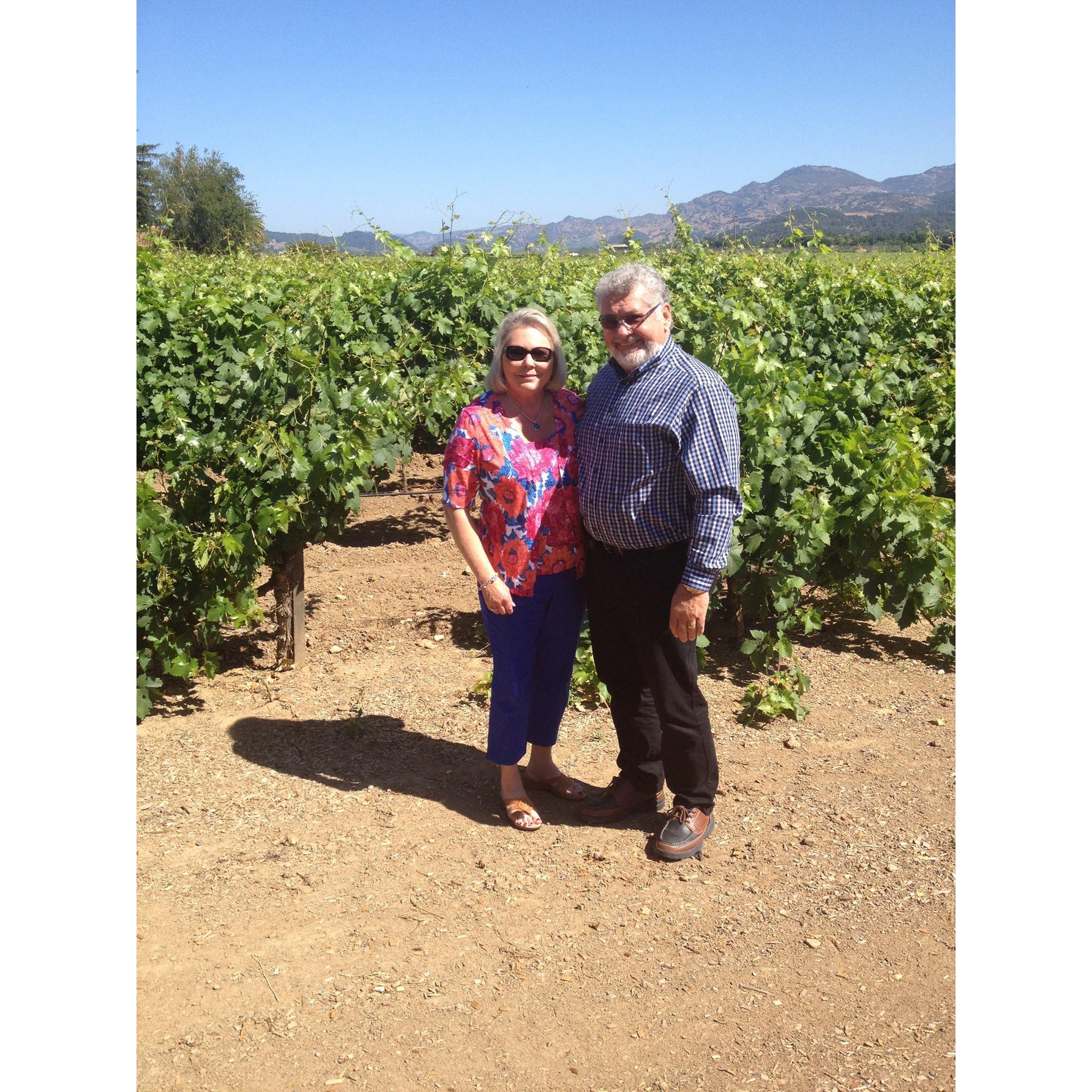 Visiting a vineyard!