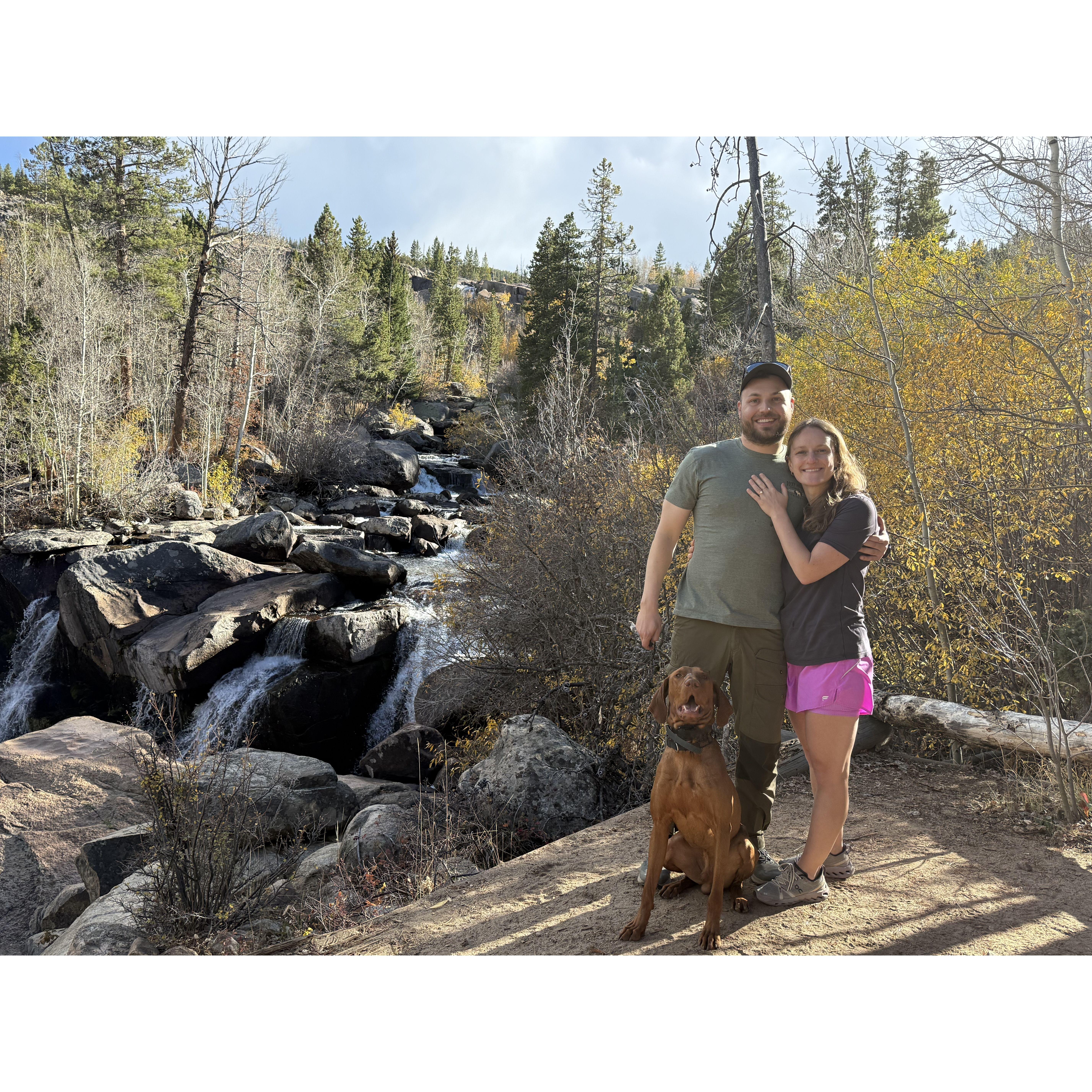 Right after Ryan proposed to me in Lander, Wyoming!