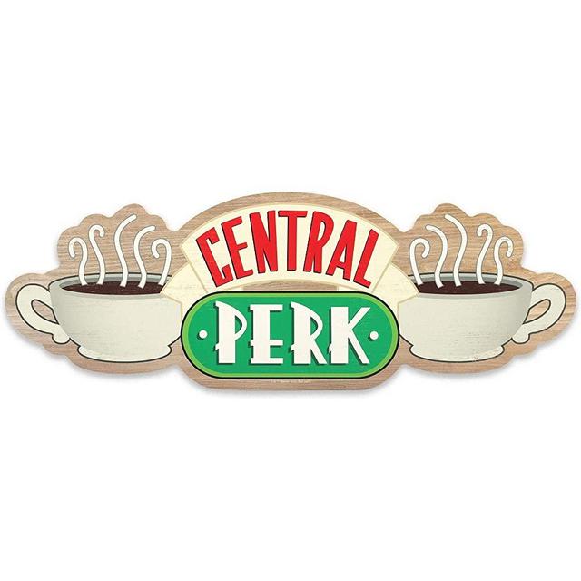 Open Road Brands Friends Central Perk Coffee Wood Wall Décor - from The Hit TV Show - Large 20 Inch x 7 Inch Size for Kitchen, Office or Movie Room