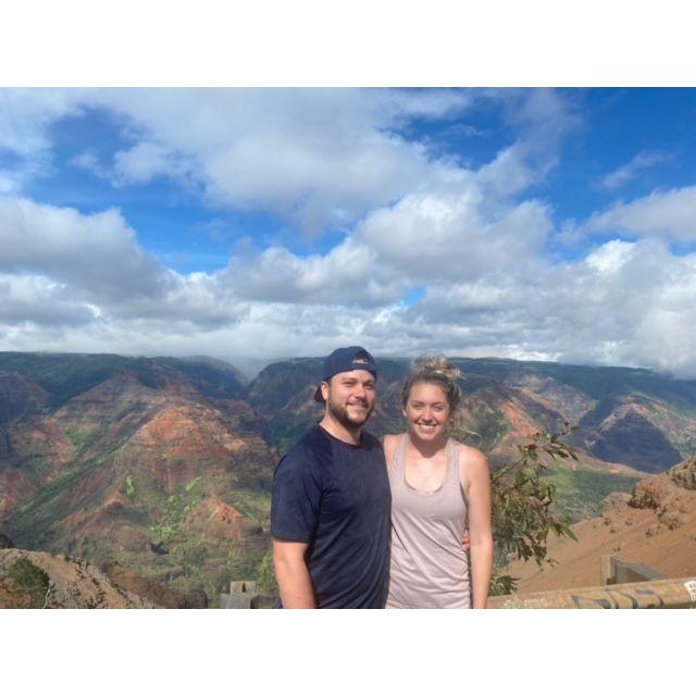 A quick detour to capture photos in front of the Grand Canyon of Kauai.