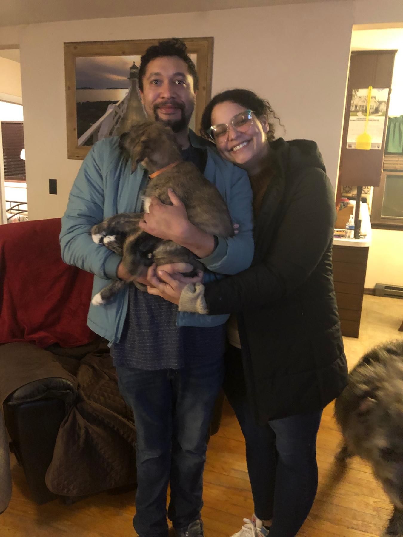 Arrived in New Jersey during a nor’easter to pick up our sweet puppy, Freya ❤️