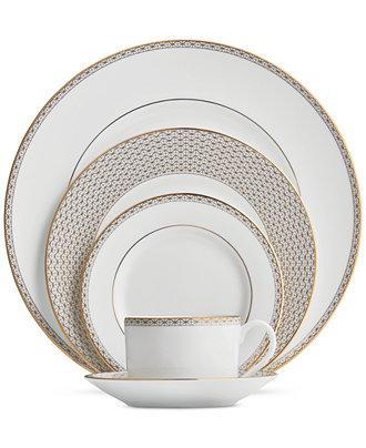 Waterford Lismore Diamond Gold Collection 5-Piece Place Setting