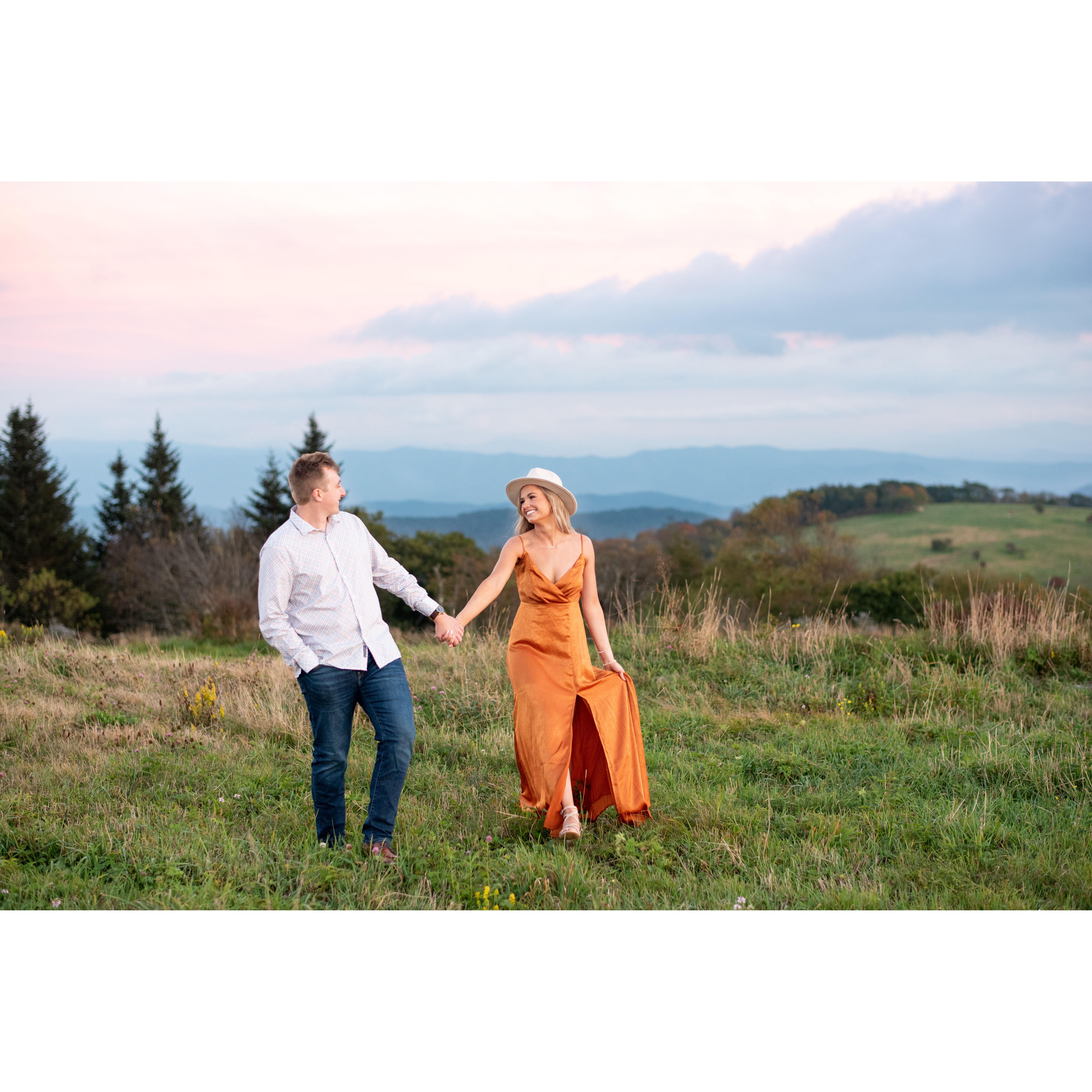 Engagement photoshoot in the Smoky Mountains