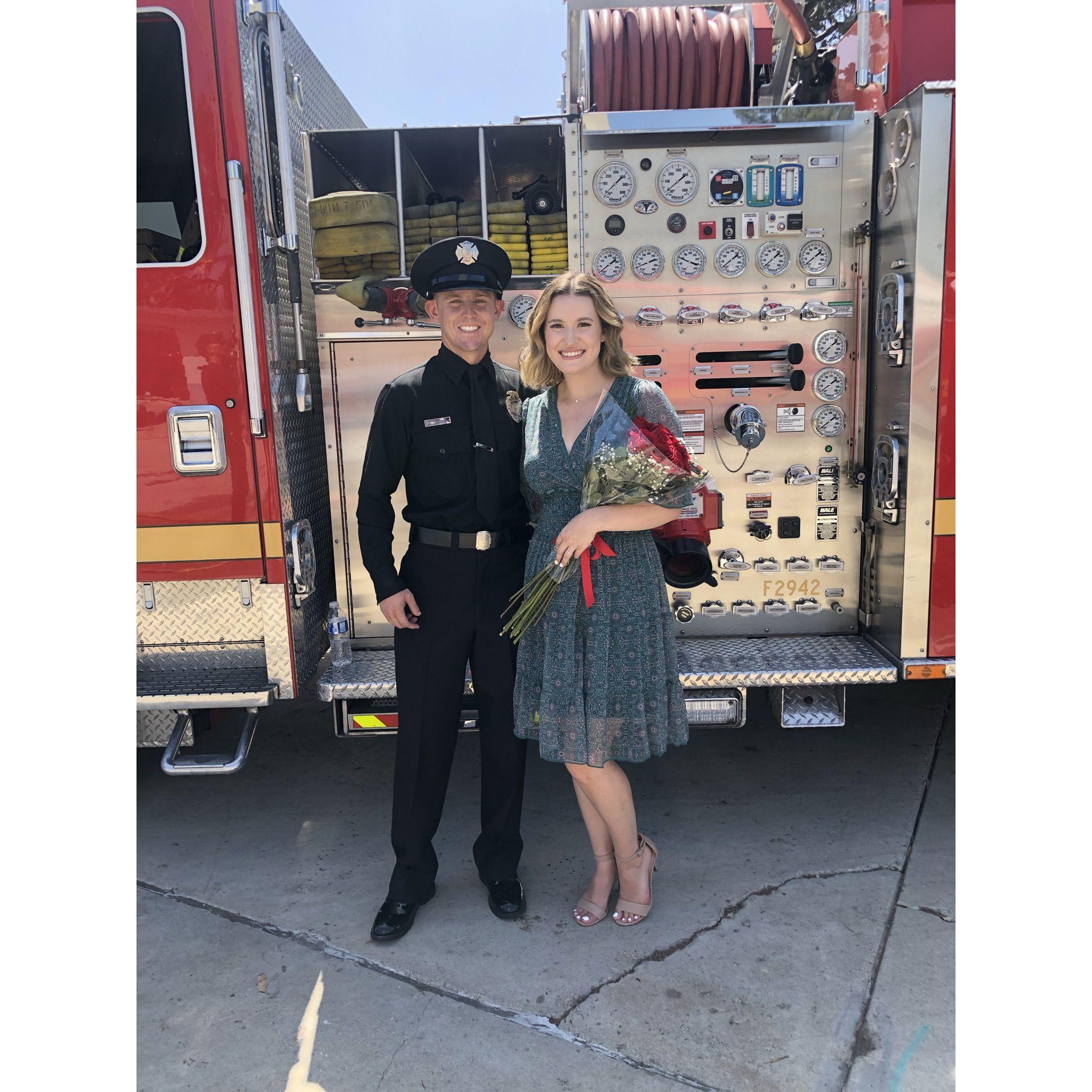 Jeff's graduation from the Fire Academy (2021)
