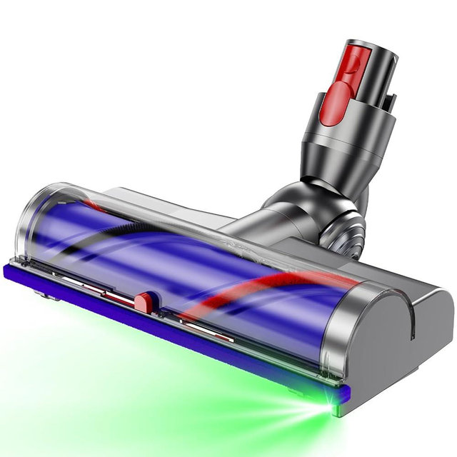 Vacuum Head Replacement for Dy-Son V10, V7, V8, V11, V15 Direct Drive Motor-Head Brush Roller for Dyson Vacuum Attachments Parts LED Headlights 270° Torque Brush Head for Hardwood Floor and Carpet