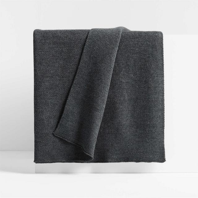 Calda Organic 70"x55" Black Throw Blanket