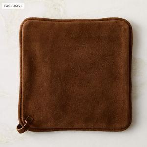 Ambra Brown Suede Oven Mitt + Reviews | CB2