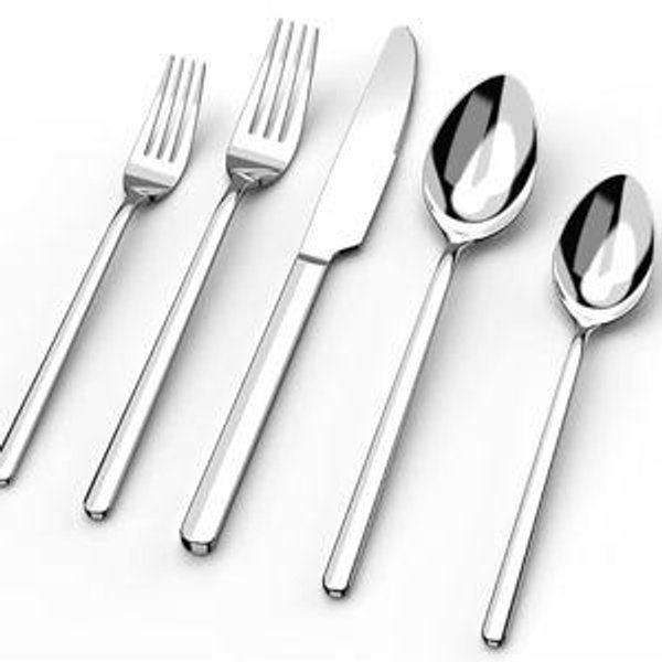 KINGSTONE Silverware Set, 20 Piece Flatware Cutlery Set for 4, 18/10 Stainless Steel Silverware Mirror Polished Dishwasher Safe for Home, Restaurant, Wedding, Party(Silver, 20 pieces for 4)
