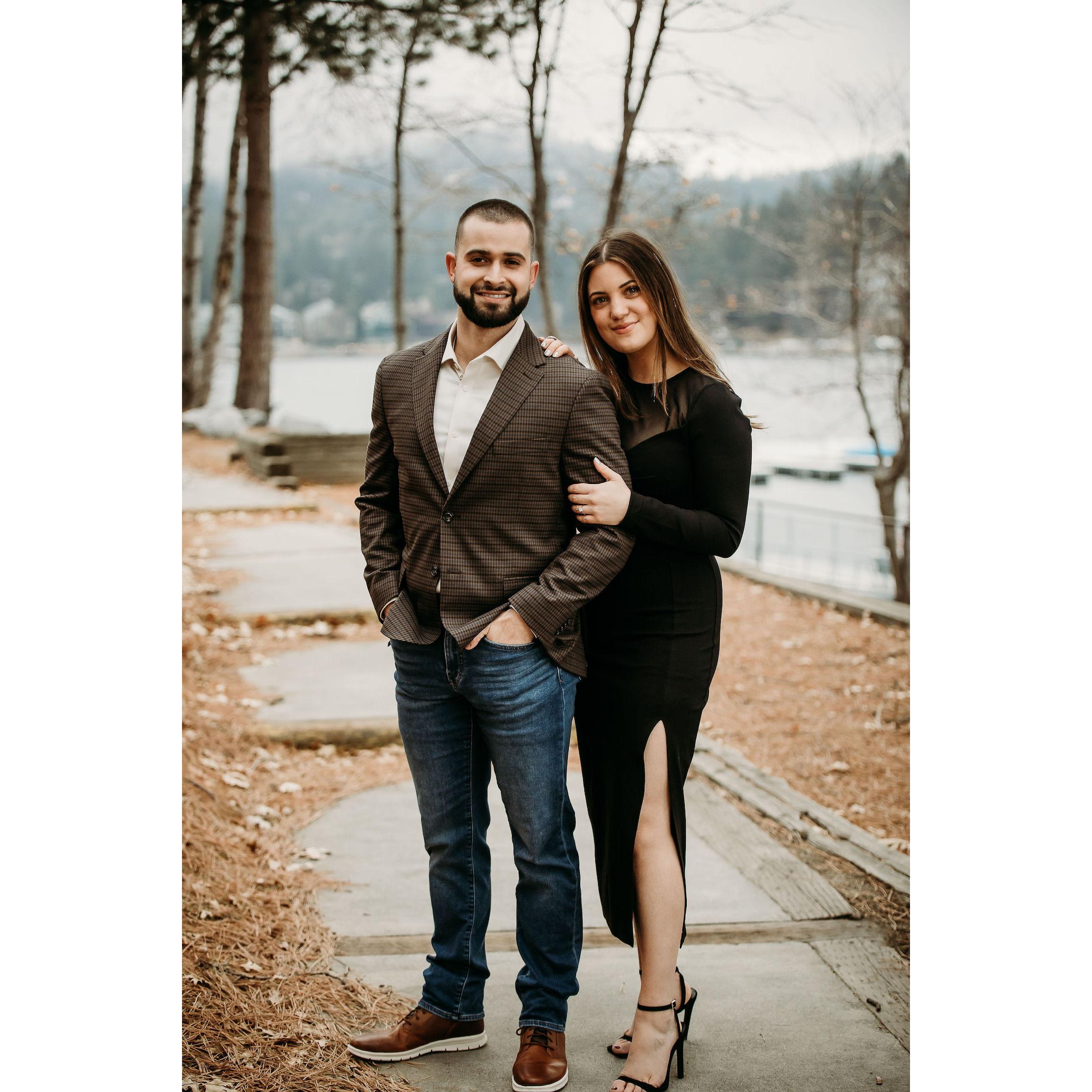 December 10, 2022 - Our Engagement in Lake Arrowhead, CA. Daniel proposed in front of the lake and it was the easiest "yes!"