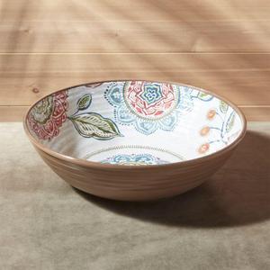 Caprice 12" Botanical Melamine Serving Bowl