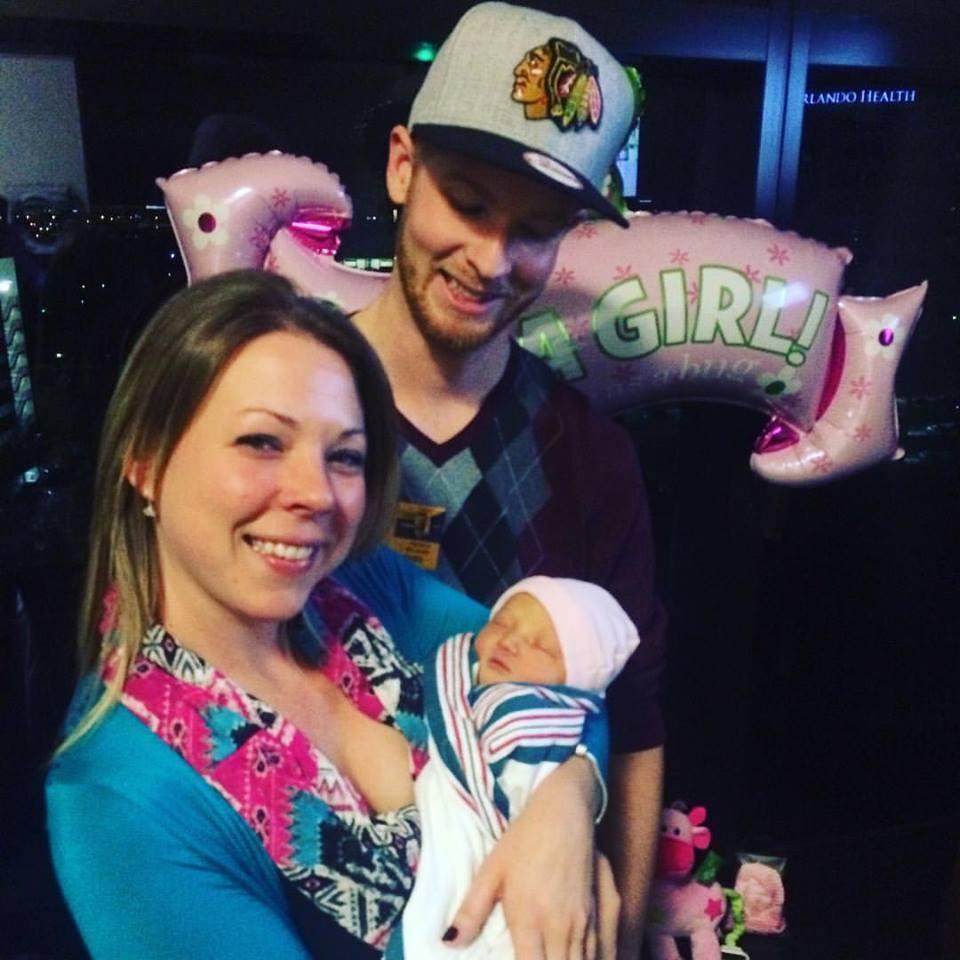Meeting our niece Brielle for the first time