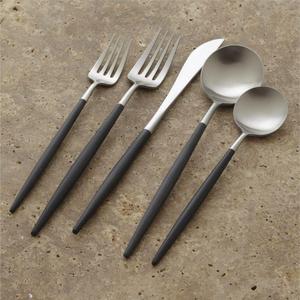 Aero Black 5-Piece Flatware Place Setting